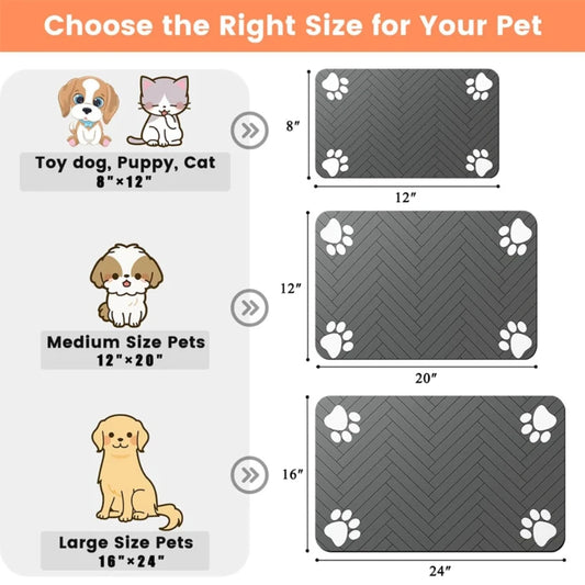 NestPaw™ Waterproof Pet Placemat — Quick-Dry Feeding Mat for Dogs & Cats